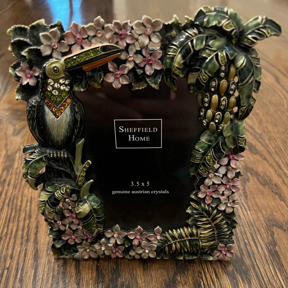 Sheffield Home Green and Pink Botanical Picture Frame